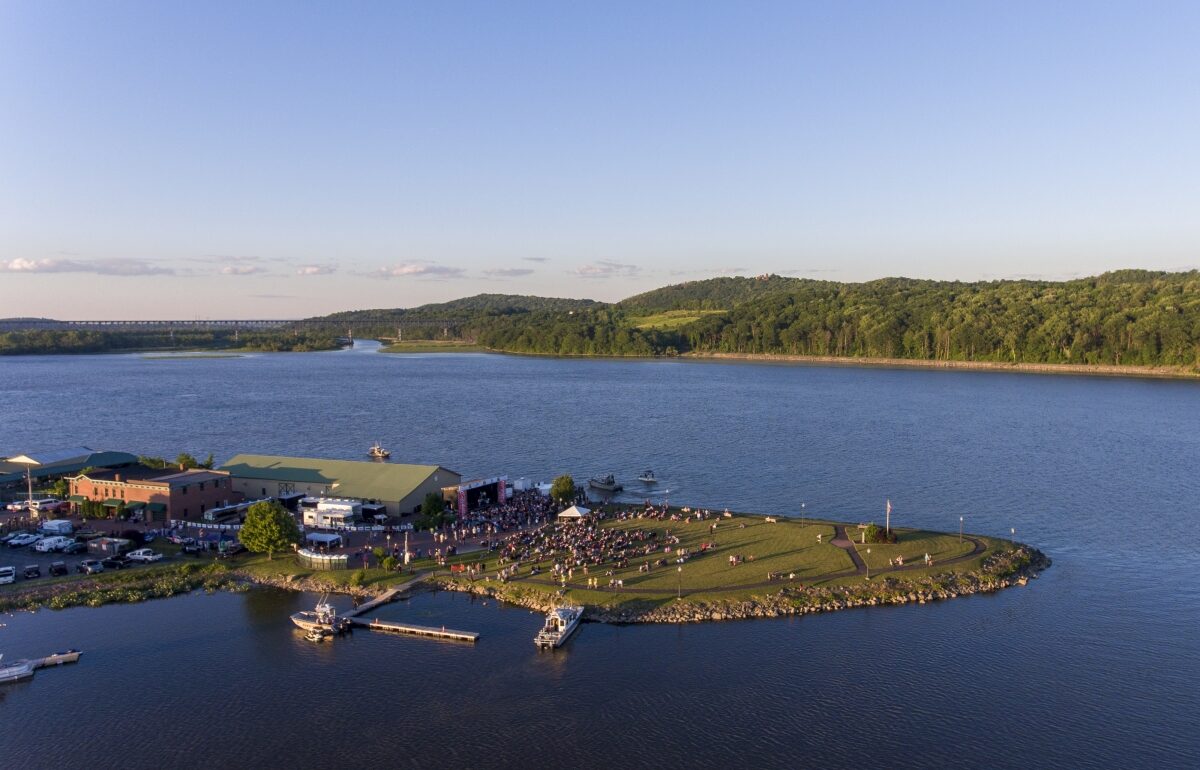 Aerial view of Catskill Point from Great Catskills